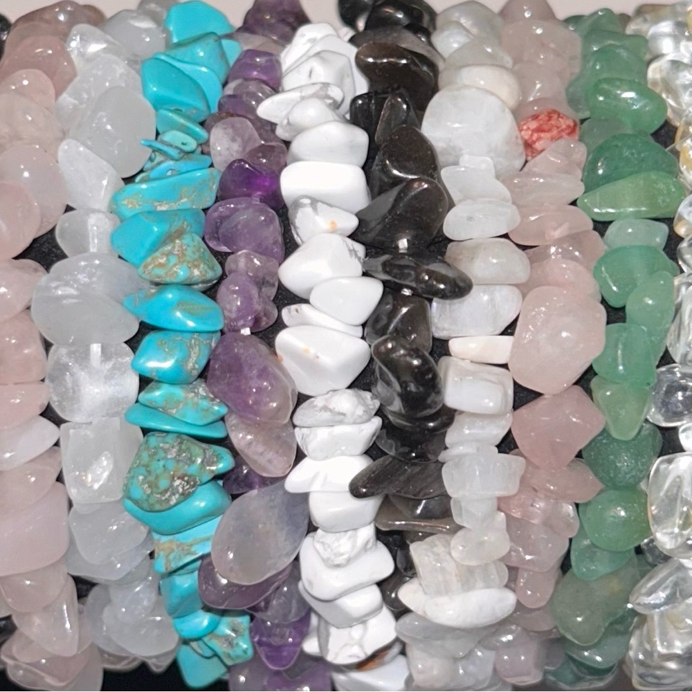Multicolor Gemstone Chip Bracelets Set - image 5